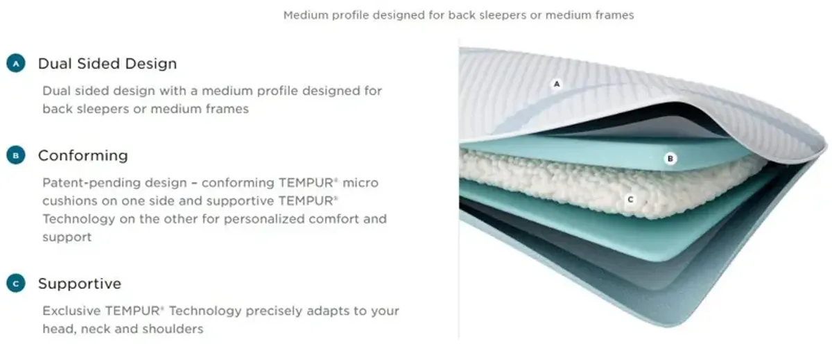 Tempur-Pedic® TEMPUR-Adapt® ProMid + Cooling Queen Bed Pillow