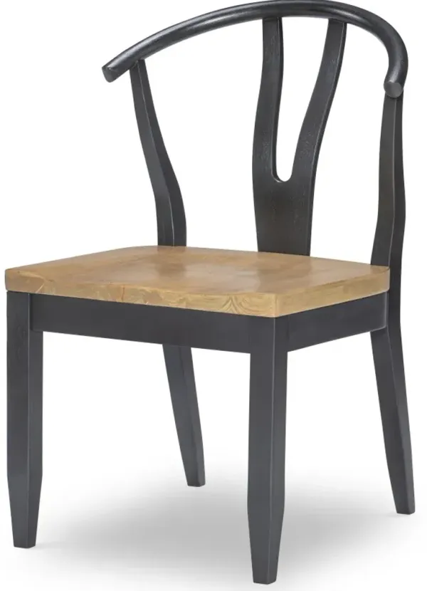 Legacy Classic Franklin Aged Black Wishbone Back Side Chair