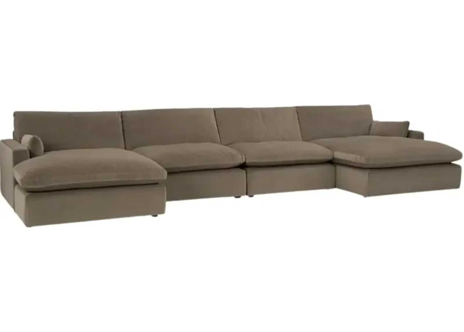 Signature Design by Ashley® Sophie 4-Piece Cocoa U-Shape Sectional