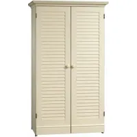 Sauder® Harbor View® Antiqued White® Craft and Sewing Armoire with Table