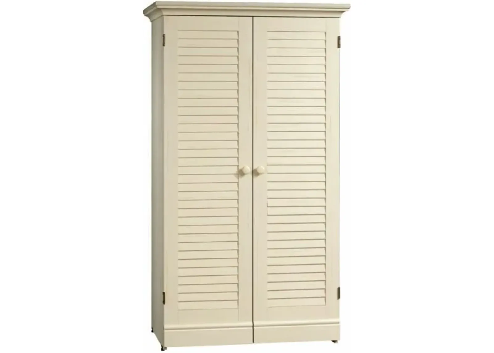 Sauder® Harbor View® Antiqued White® Craft and Sewing Armoire with Table