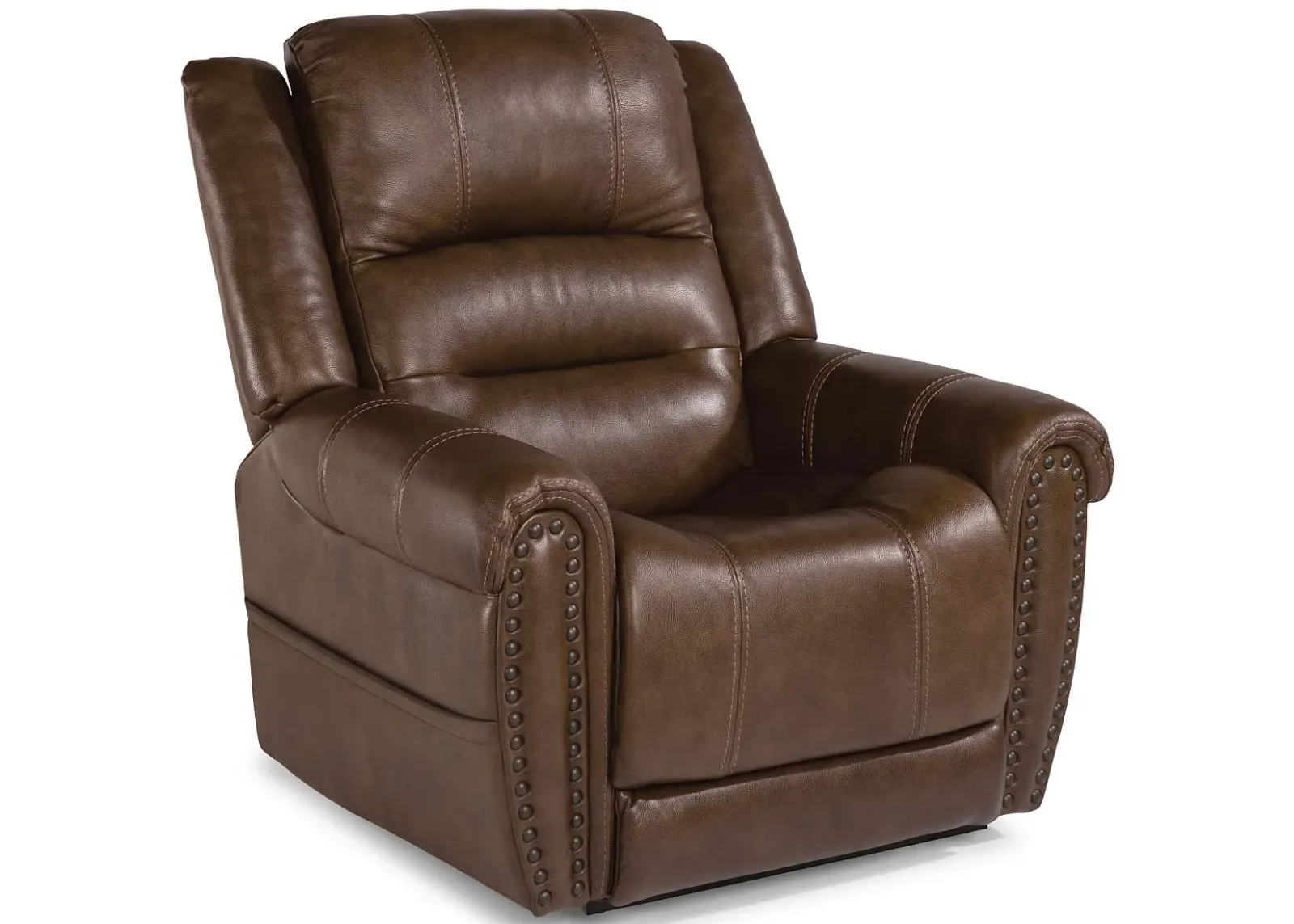 Flexsteel® Oscar Brown Power Lift Recliner With Right-Hand Control And Power Headrest