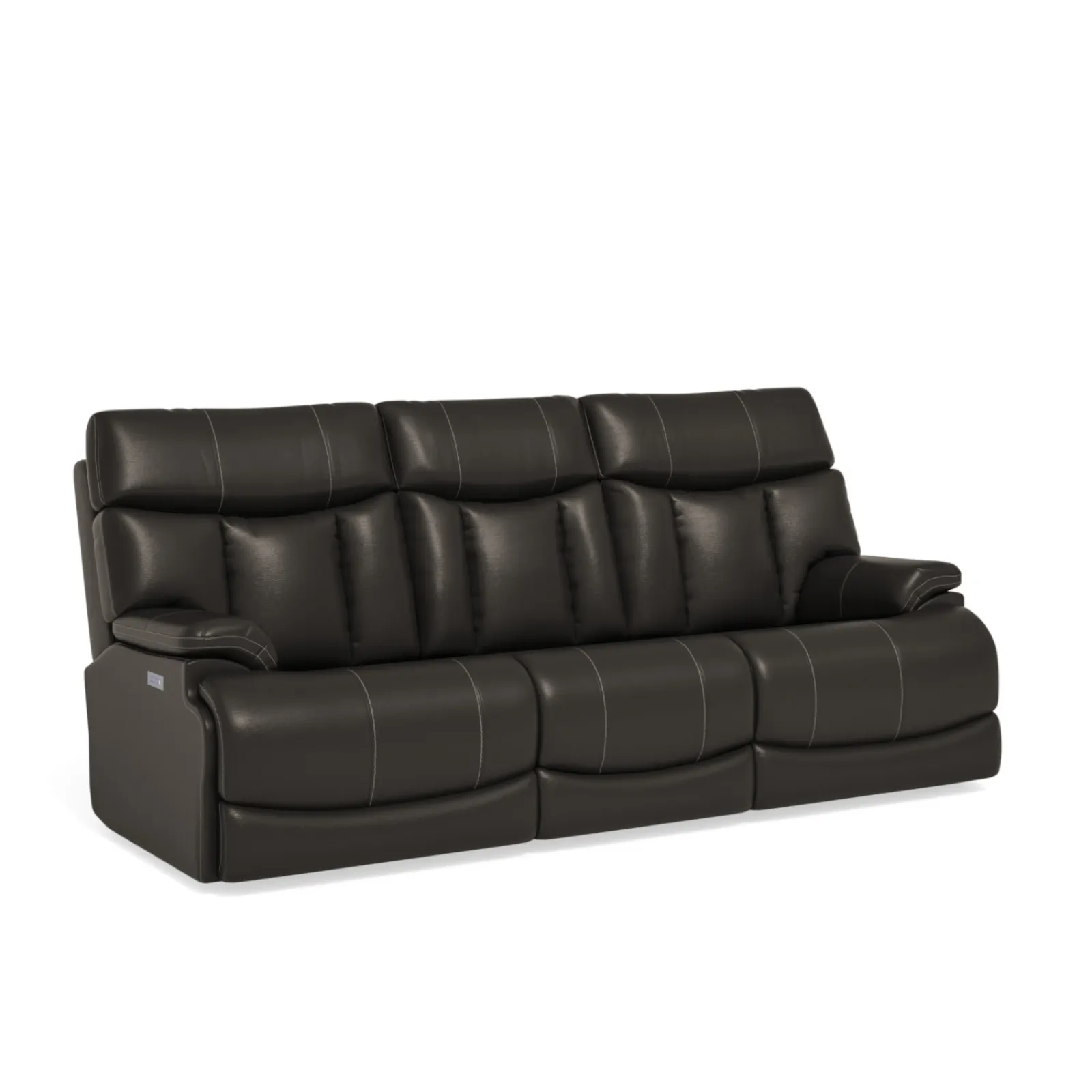 Flexsteel Clive Black Triple Power Reclining Sofa