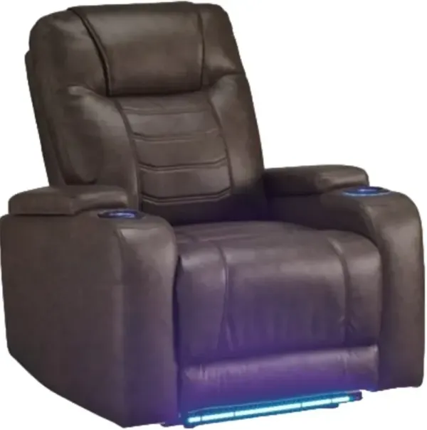 Signature Design by Ashley® Schooner Rocks Umber Power Recliner with Adjustable Headrest