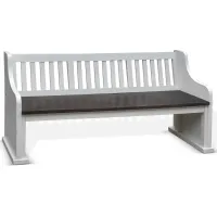 Sunny Designs Carriage House European Cottage Bench With Back