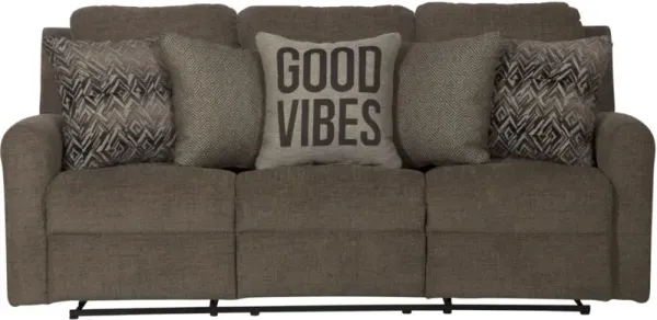 iAmerica Good Vibes Brown Manual Reclining Sofa
