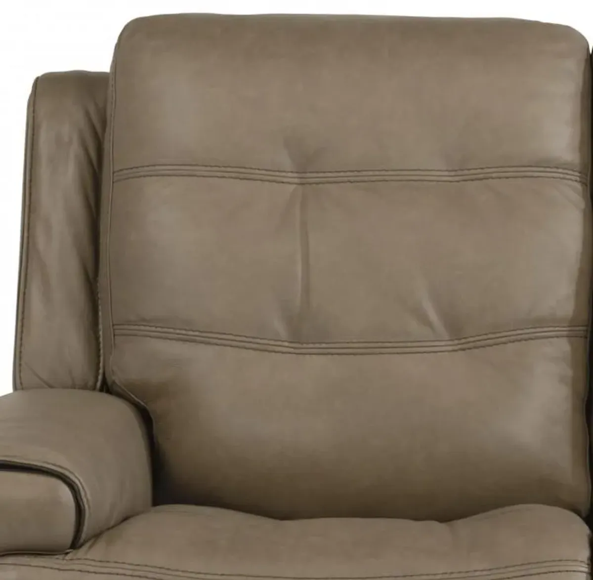 Flexsteel Wicklow Leather Khaki Power Reclining Loveseat