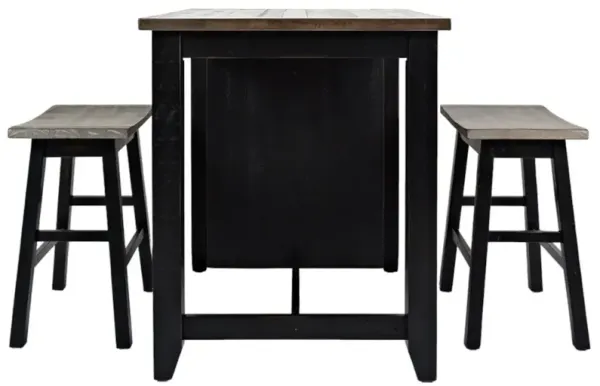Jofran Inc. Madison County Black 3-Piece Counter Height Set