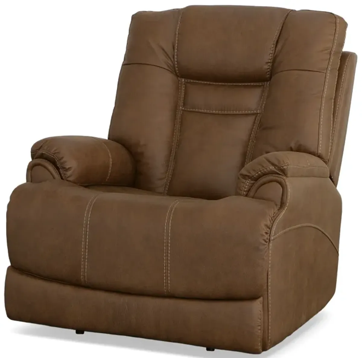 Flexsteel® Marley Big Man's Brown Fabric Power Recliner with Power Headrest
