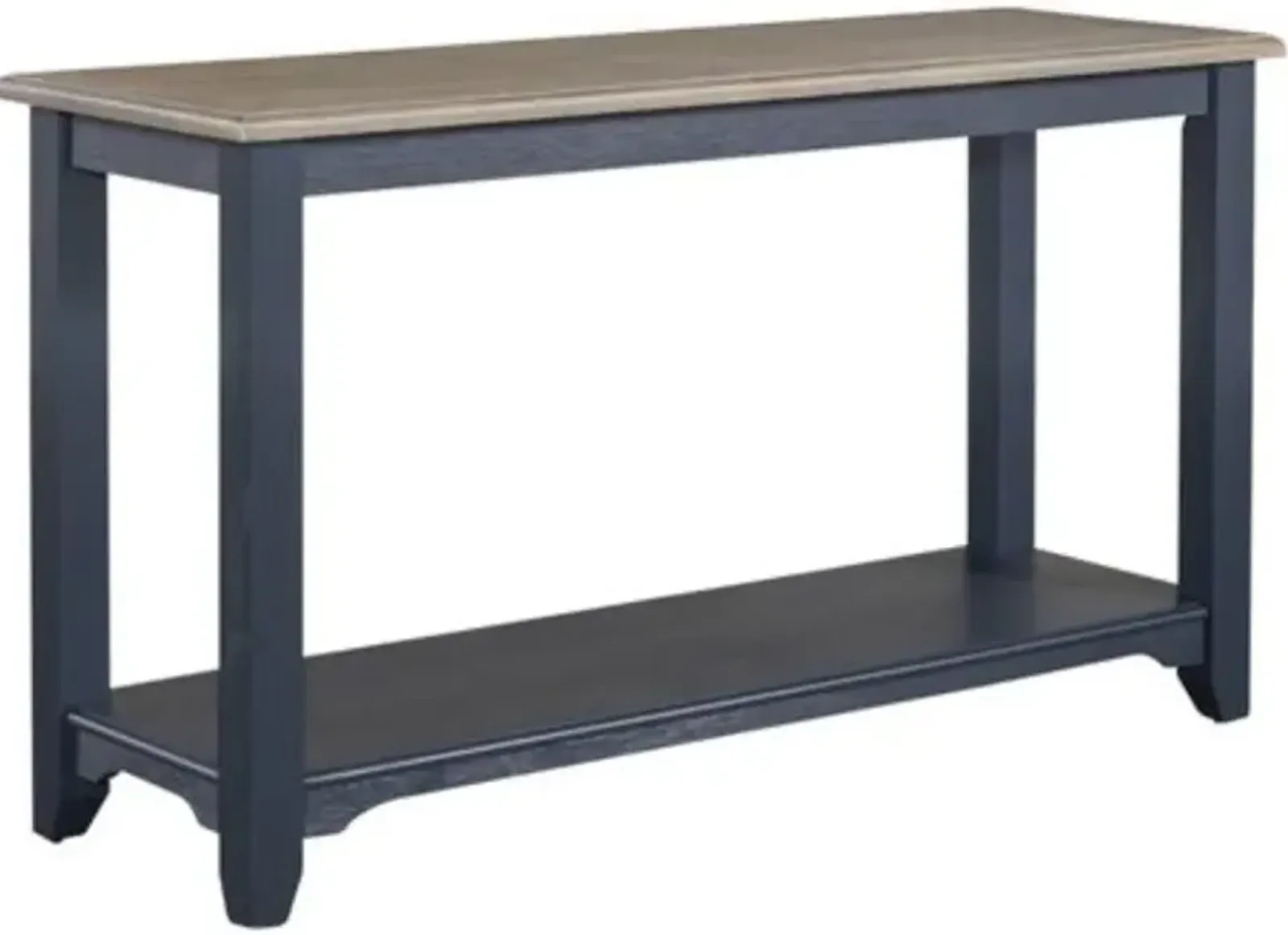 Liberty Furniture Summerville Gray Sofa Table with Navy Base