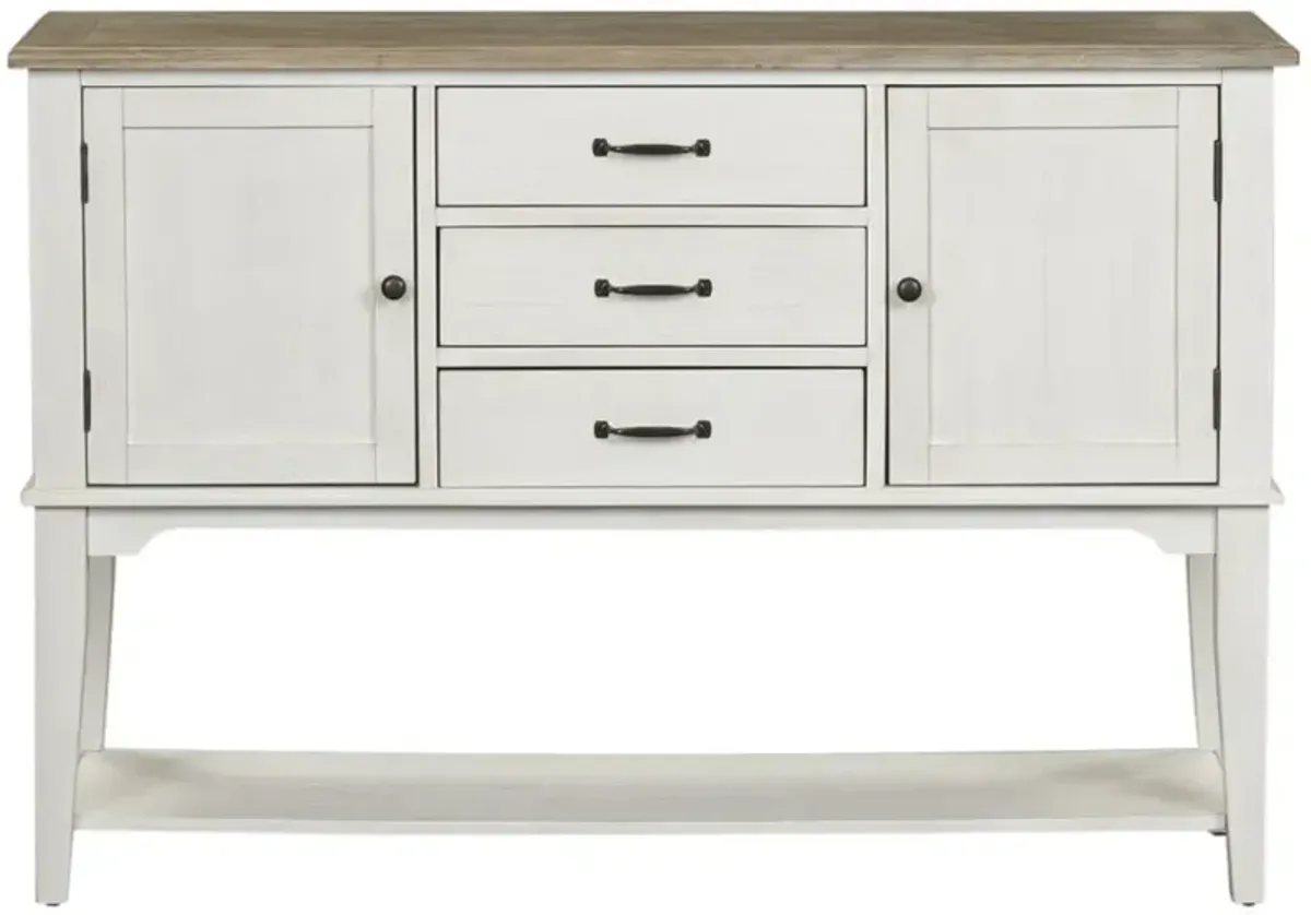 Liberty Furniture Summerville Soft White Wash/Wirebrushed Gray Server
