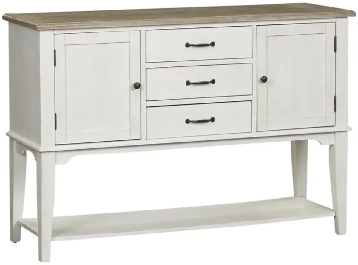 Liberty Furniture Summerville Soft White Wash/Wirebrushed Gray Server