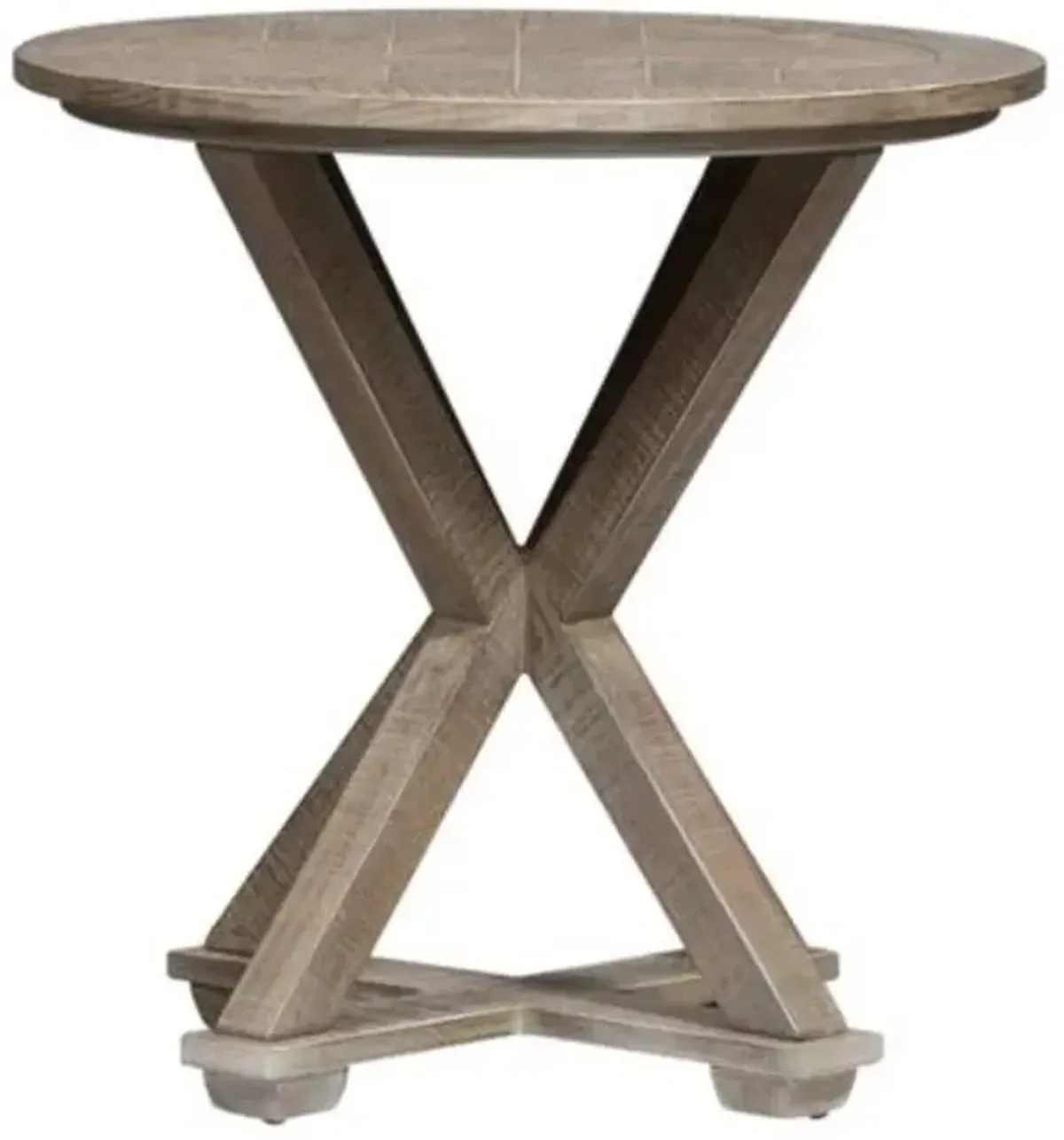 Liberty Furniture Parkland Falls Weathered Taupe Round End Table