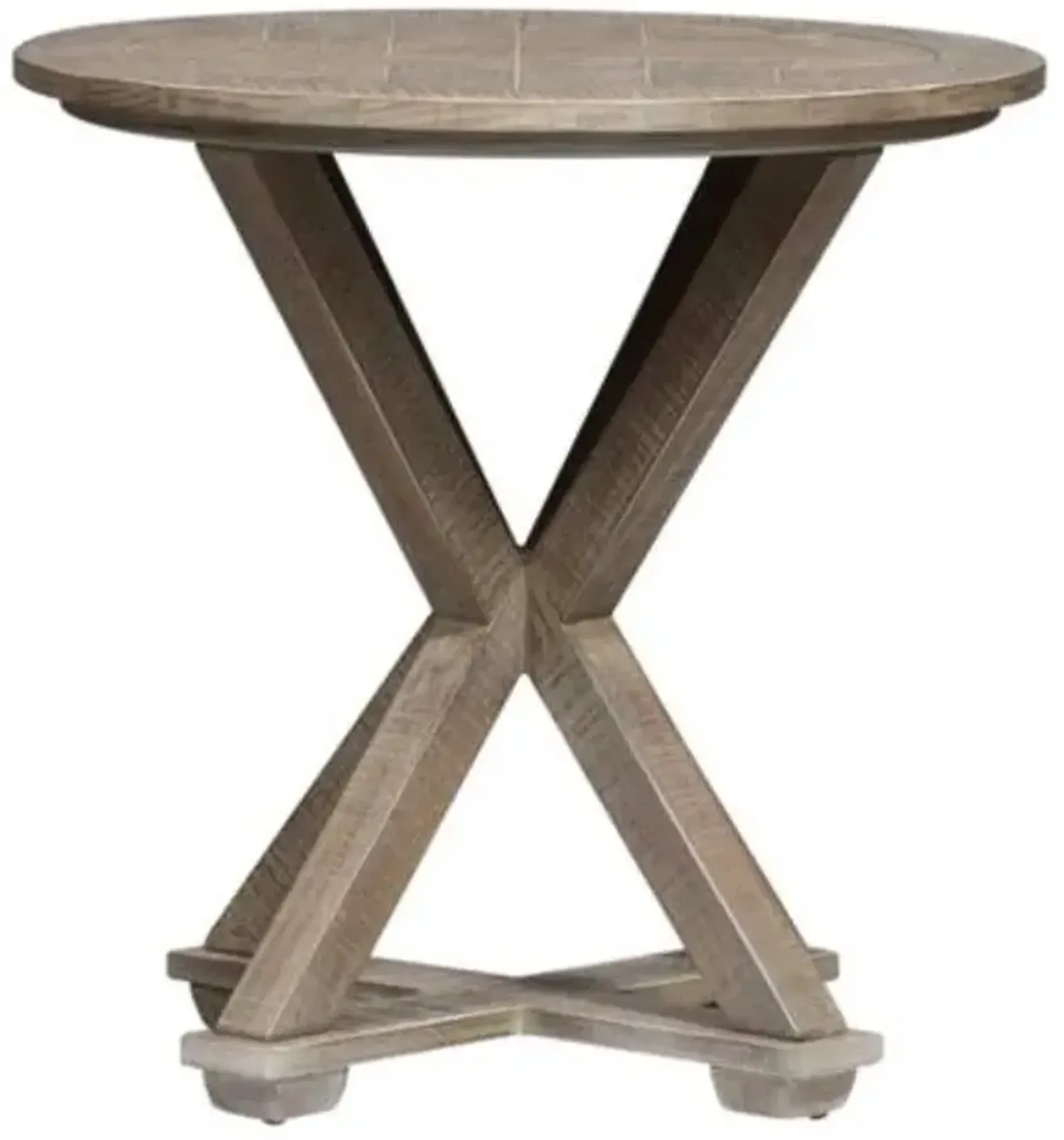 Liberty Furniture Parkland Falls Weathered Taupe Round End Table