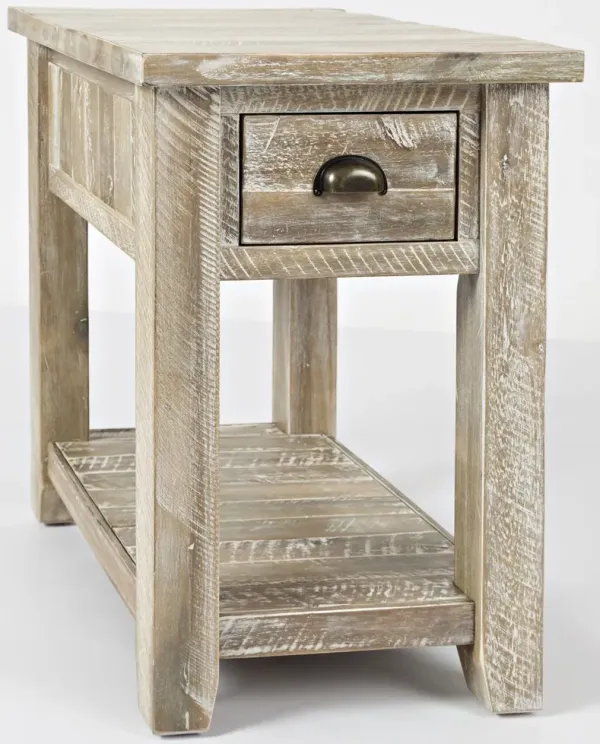 Jofran Inc. Artisan's Craft Washed Gray Chairside Table