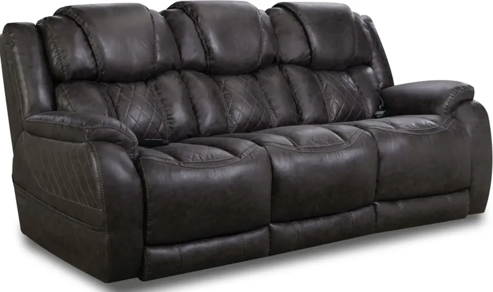 HomeStretch Steel Double Reclining Power Sofa