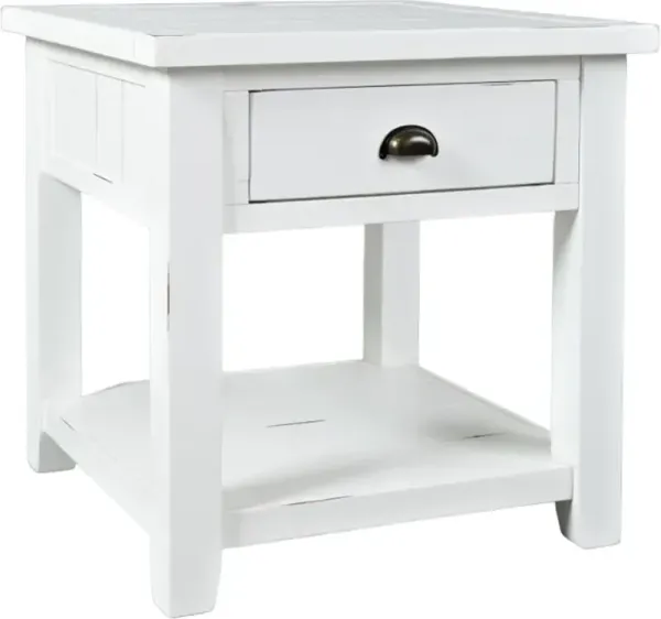 Jofran Inc. Artisan's Craft Weathered White End Table