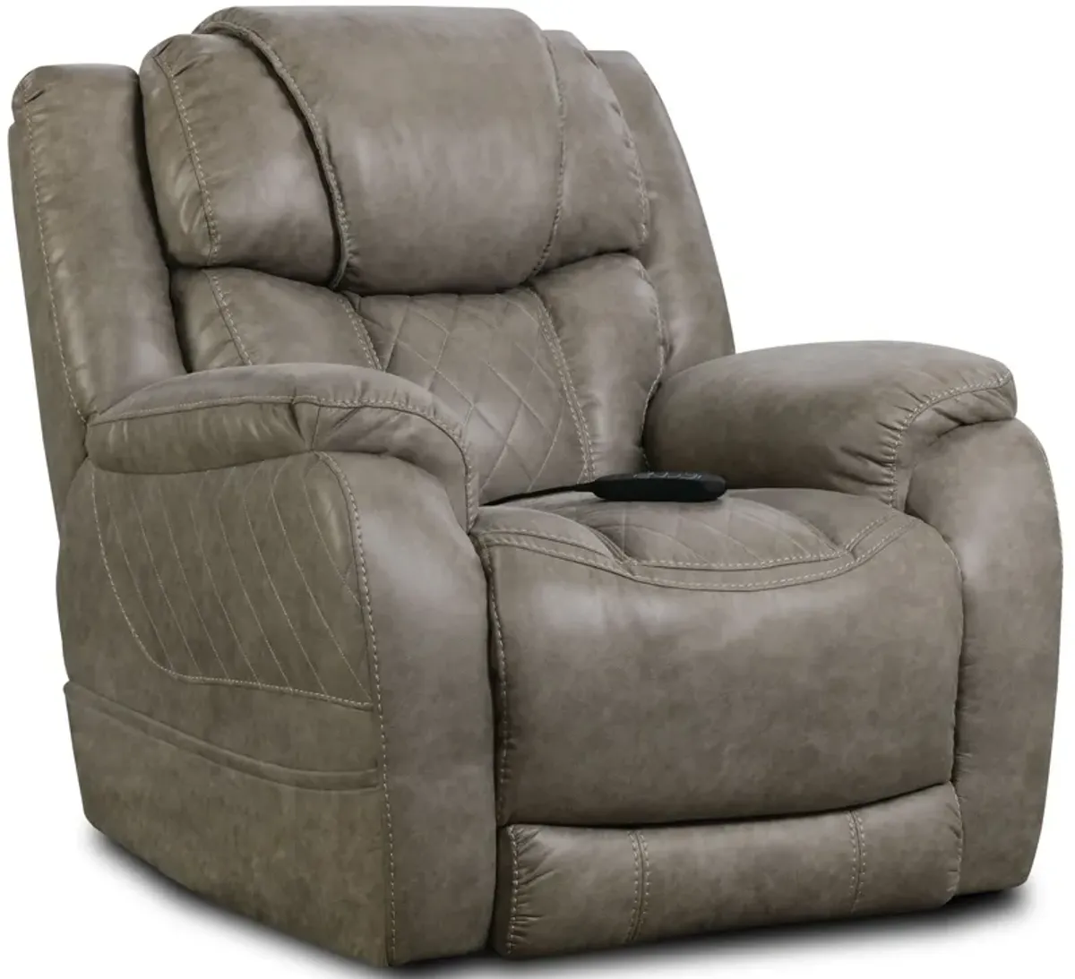 HomeStretch Custom Comfort Gray Power Wall-Saver Recliner