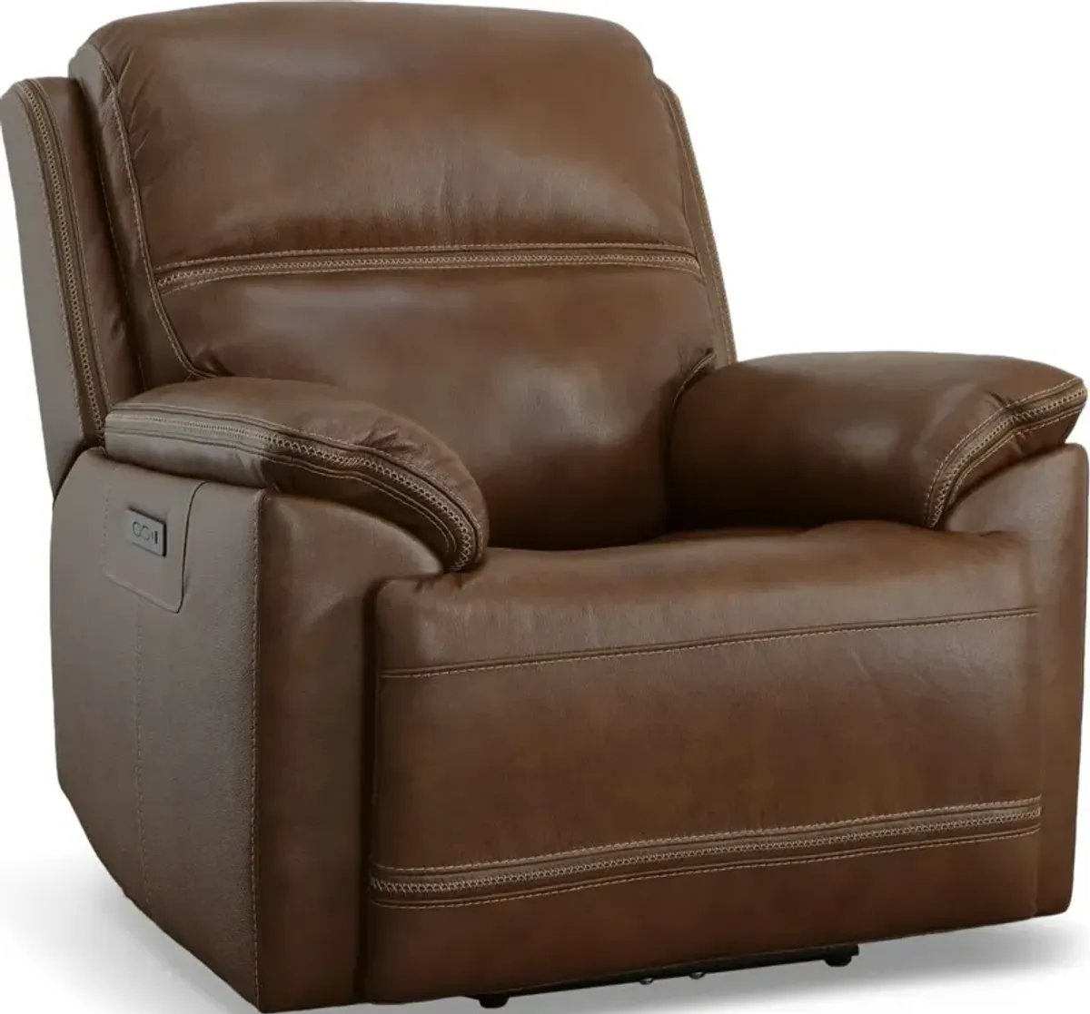 Flexsteel® Jackson Whiskey Power Recliner with Power Headrest