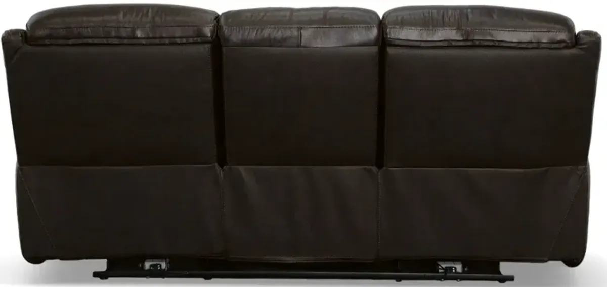 Flexsteel® Jackson Dark Brown Power Reclining Sofa with Power Headrests