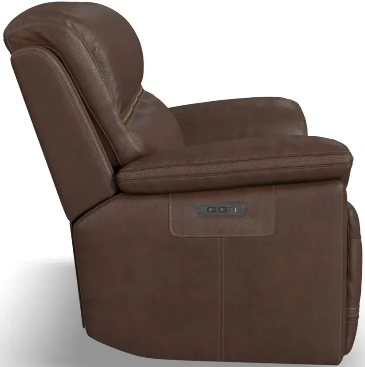 Flexsteel® Jackson Whiskey Power Reclining Sofa with Power Headrests