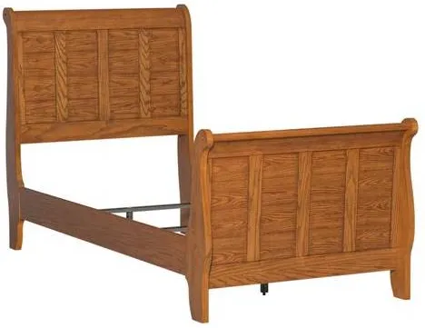 Liberty Grandpas Cabin Aged Oak Youth Twin Sleigh Bed