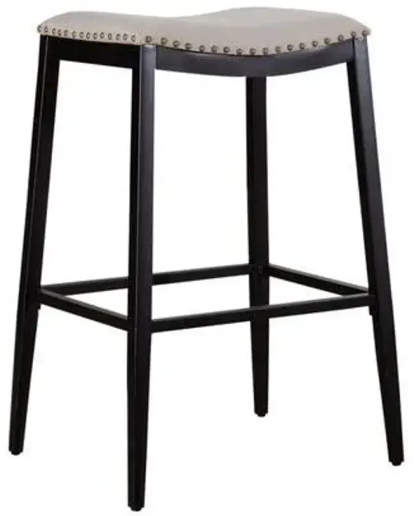 Liberty Furniture Vintage Series Black Backless Upholstered Bar Stool - Set of 2