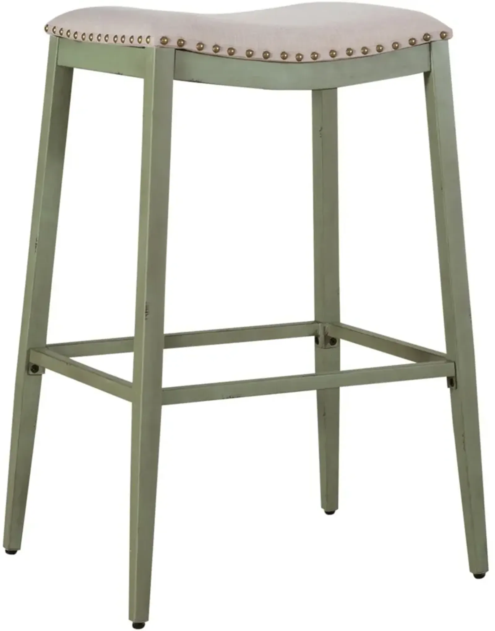 Liberty Furniture Vintage Series Beige/Green Backless Upholatered Barstool - Set of 2