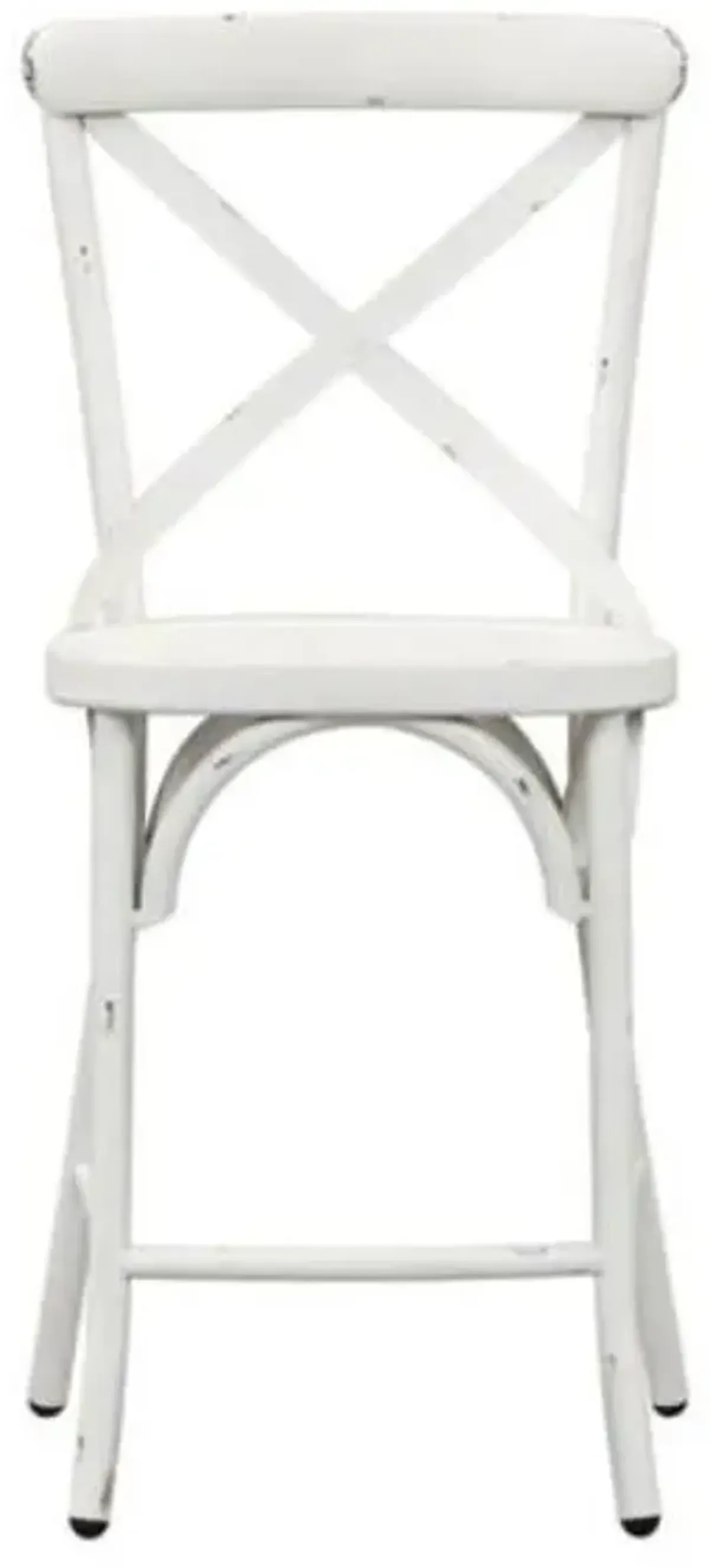 Liberty Vintage Antique White X Back Counter Chair - Set of 2