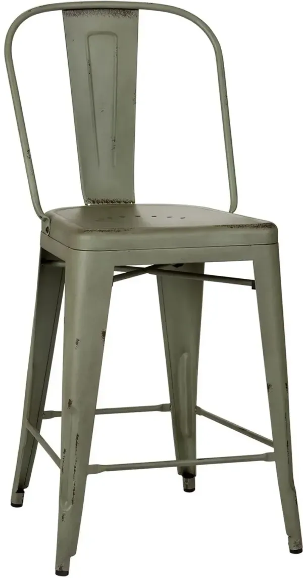 Liberty Furniture Vintage Series Green Back Counter Chair - Set of 2