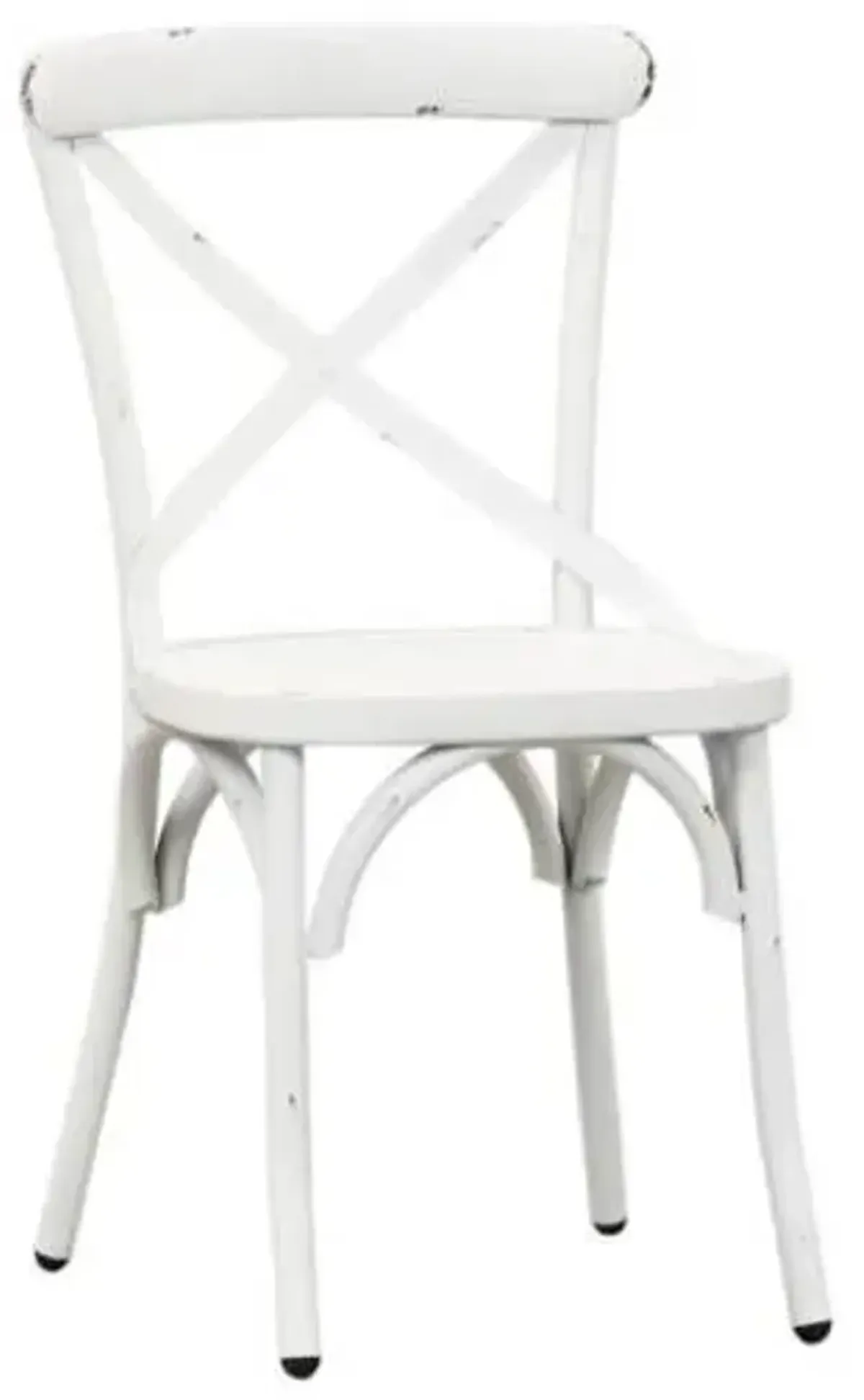 Liberty Furniture Vintage Antique White X Back Side Chair - Set of 2