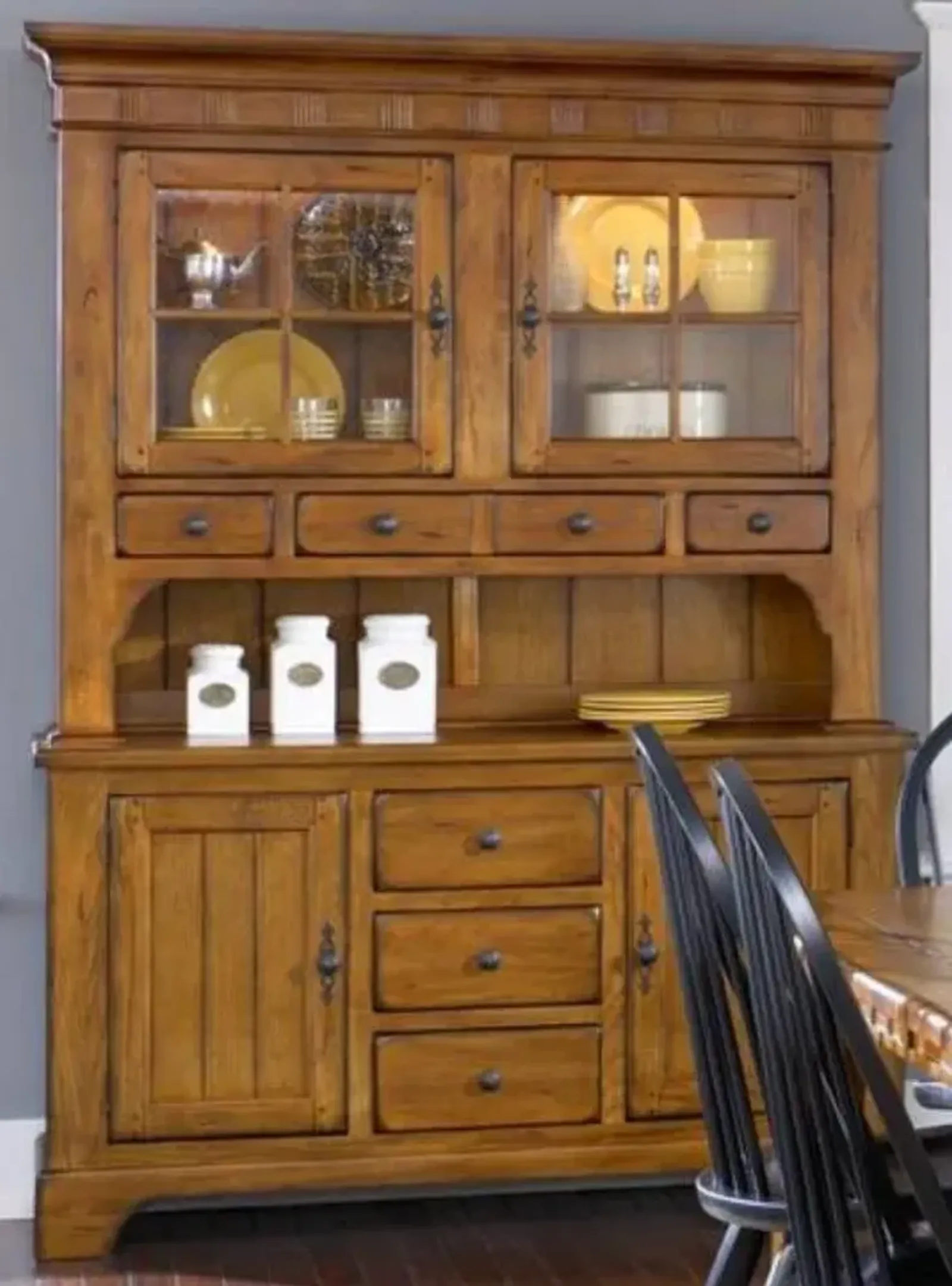 Liberty Furniture Treasures Rustic Hutch and Buffet Set