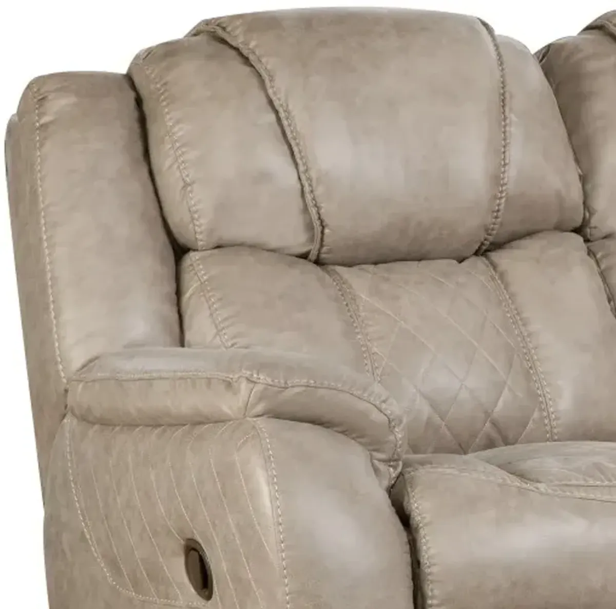 HomeStretch Daytona Beige Double Manual Reclining Sofa