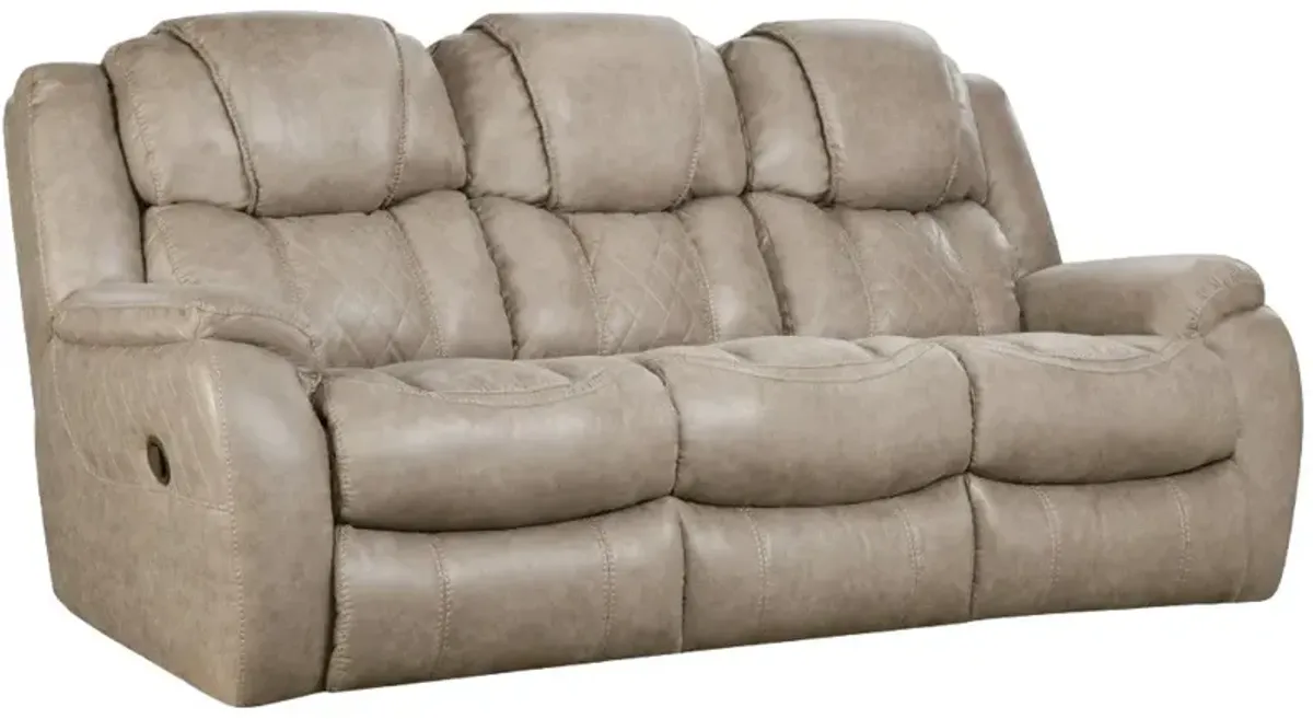 HomeStretch Daytona Beige Double Manual Reclining Sofa