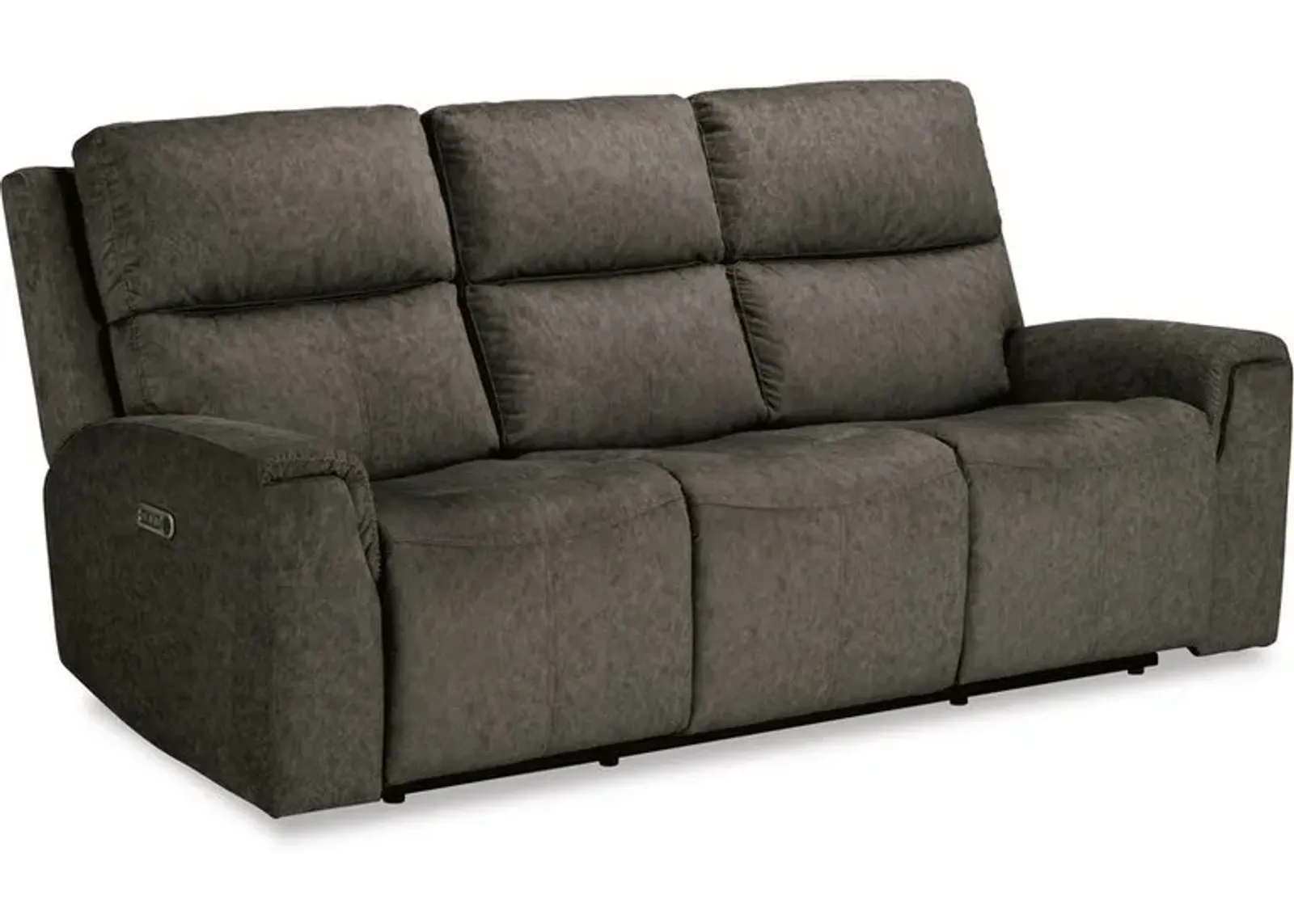 Flexsteel Jarvis Mushroom Power Reclining Sofa with Power Headrests