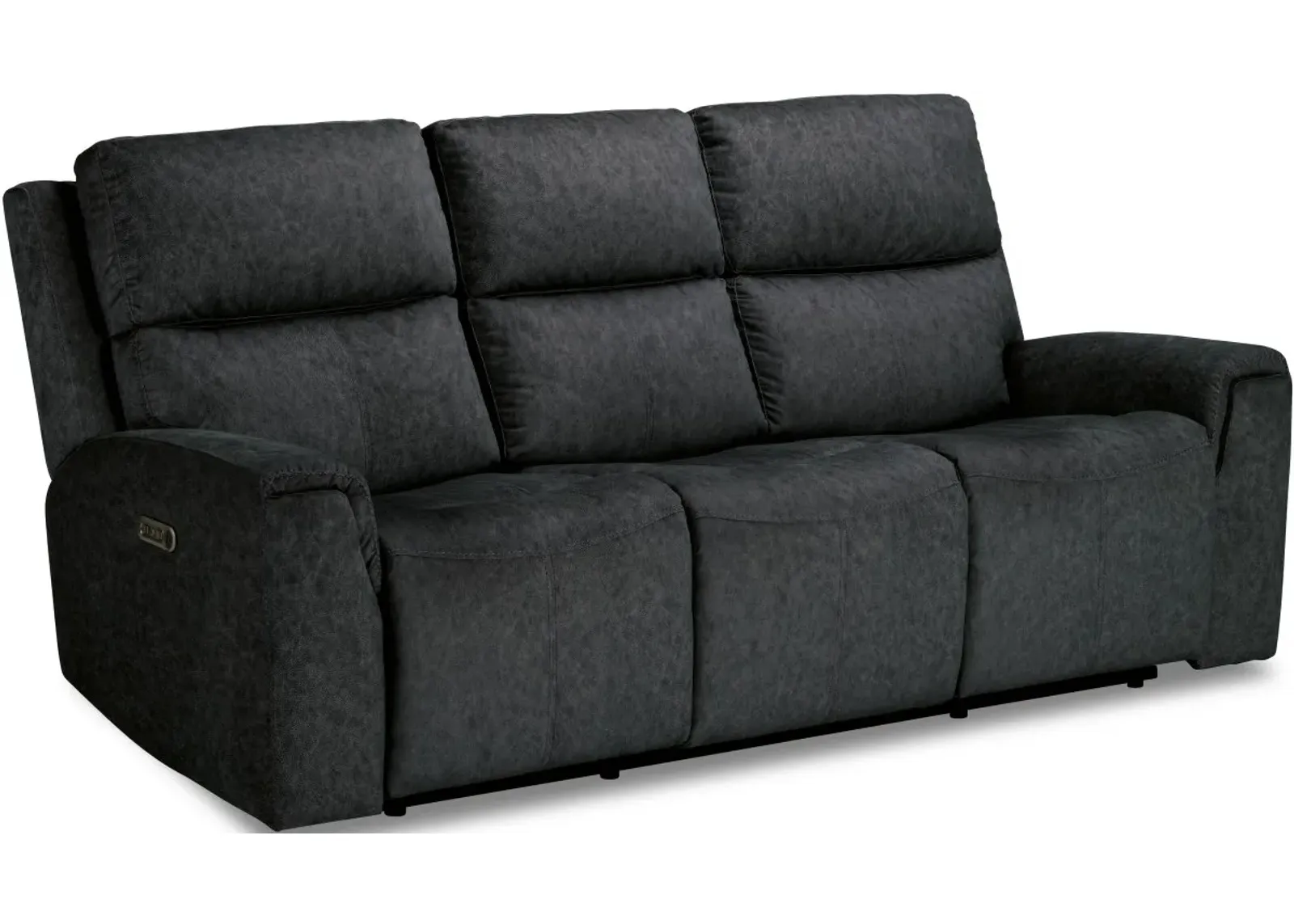 Flexsteel® Jarvis Graphite Power Reclining Sofa with Power Headrests