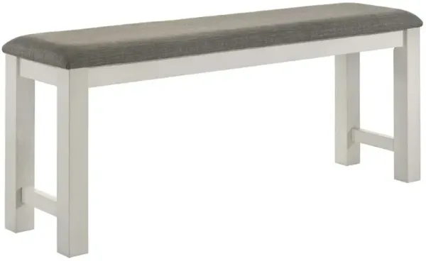 Liberty Furniture Brook Bay Carbon Gray/Textured White Counter Bench