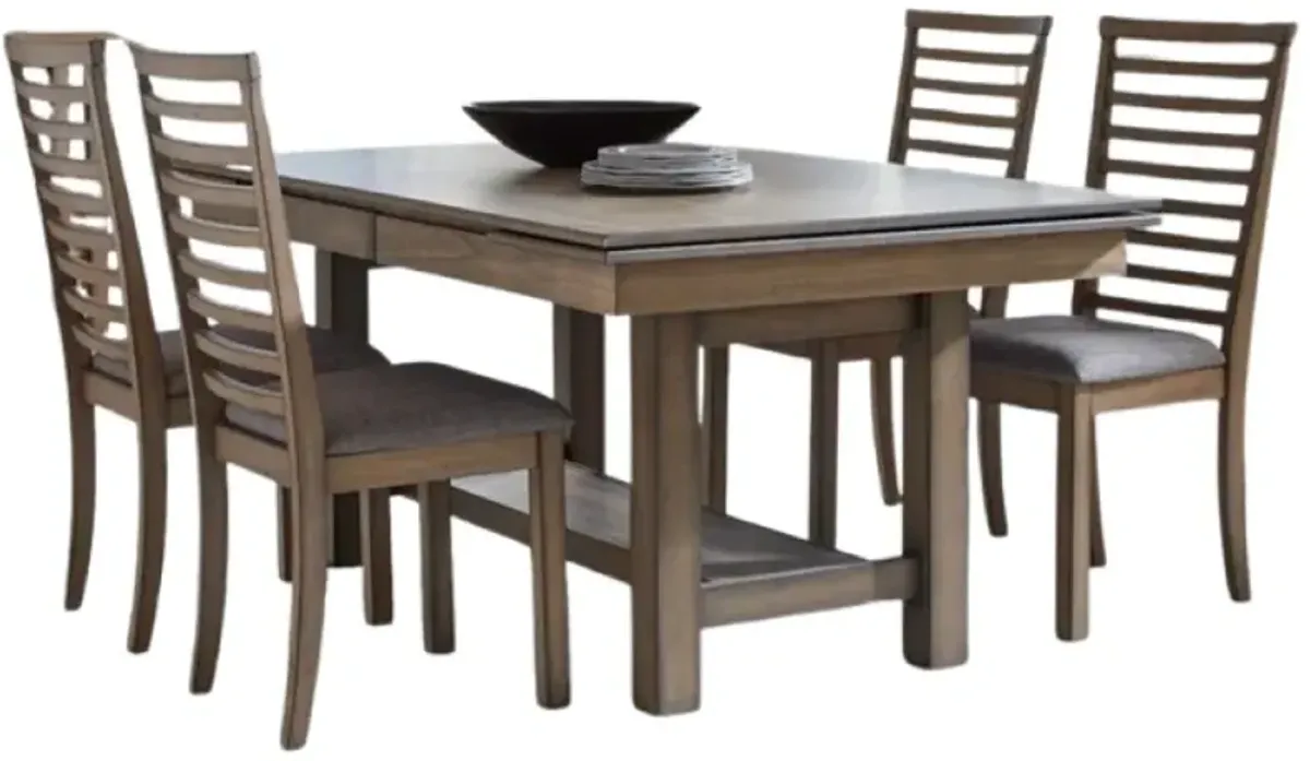 Liberty Furniture Brook Bay 5-Piece Sandstone Trestle Dining Set