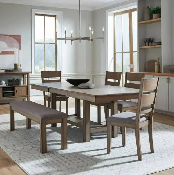 Liberty Furniture Brook Bay 6-Piece Gray/Sandstone Optional Dining Table Set