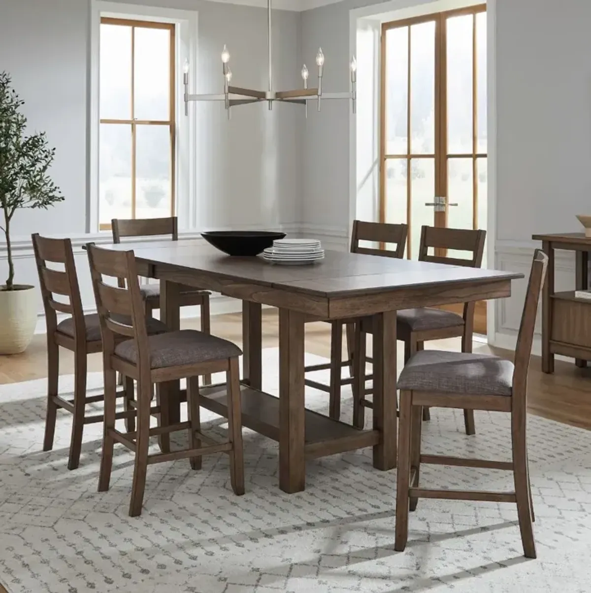 Liberty Furniture Brook Bay 7-Piece Sandstone Dining Set