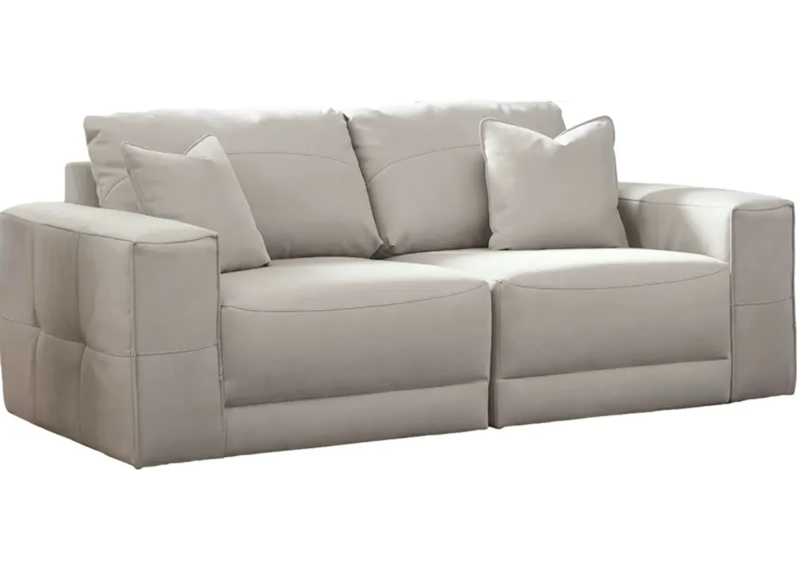 Benchcraft® Next-Gen Gaucho 2-Piece Gray Sectional Loveseat