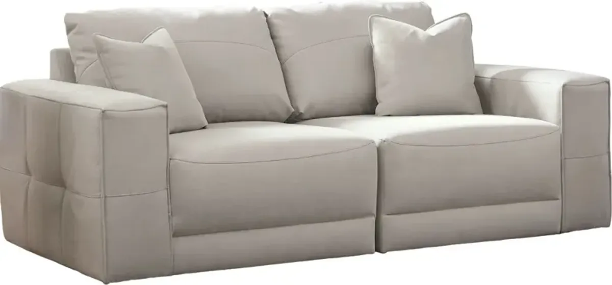 Benchcraft® Next-Gen Gaucho 2-Piece Gray Sectional Loveseat