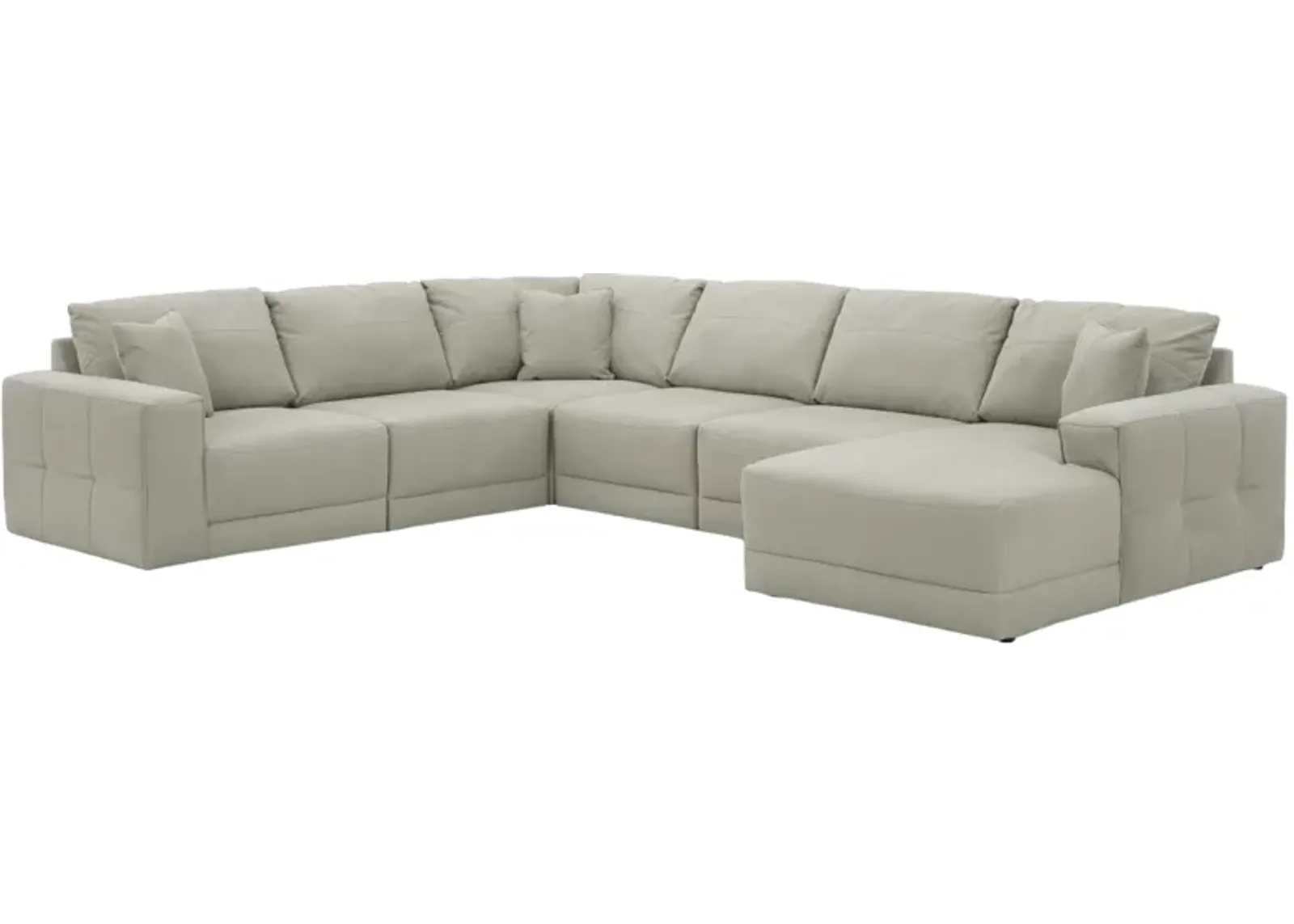 Benchcraft® Next-Gen Gaucho 5-Piece Gray Sectional with Chaise