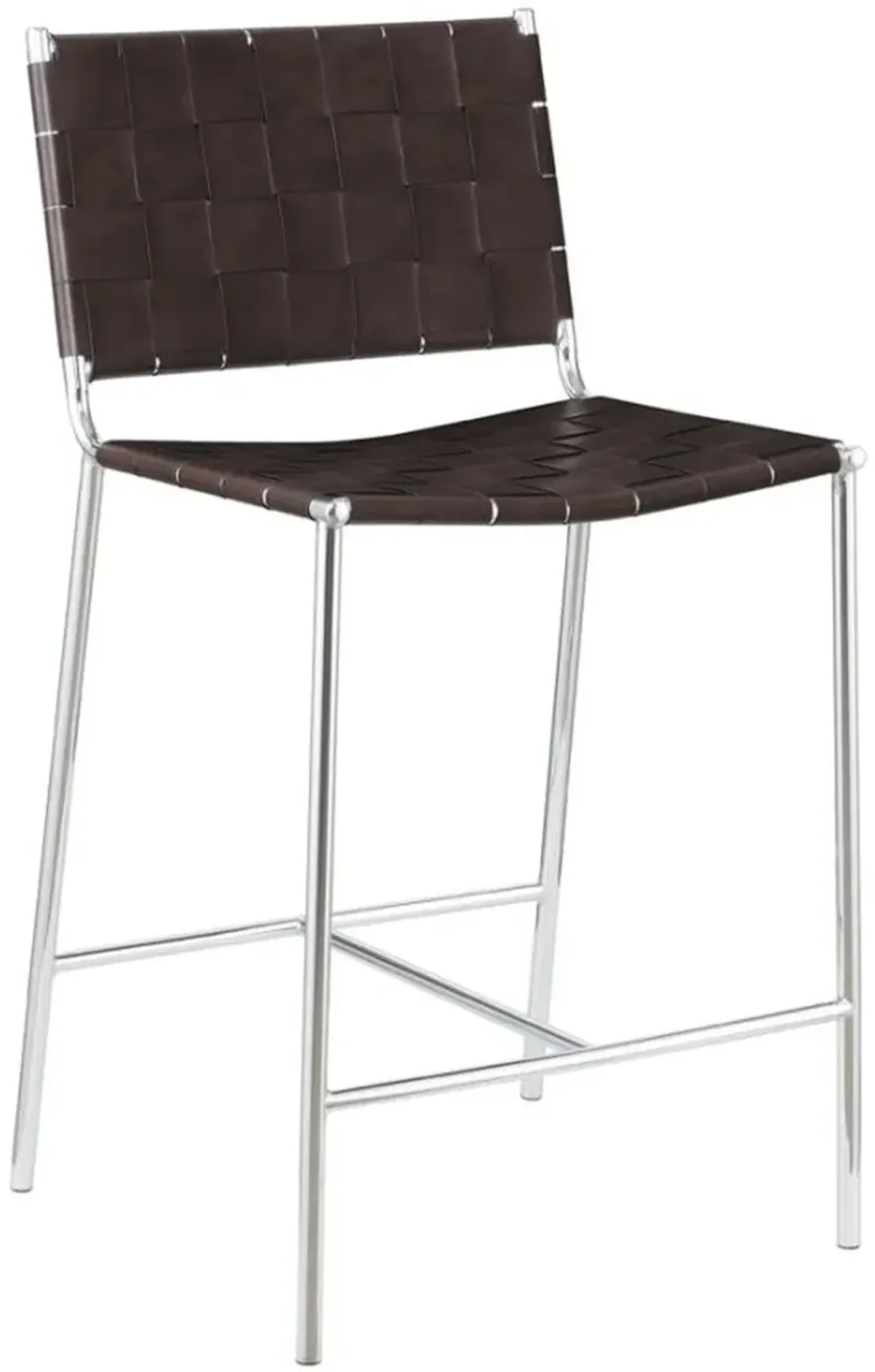 Coaster® Adelaide Brown/Chrome Upholstered Counter Stool