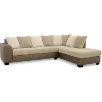 Signature Design by Ashley® Keskin 2-Piece Sand Right-Arm Facing Sectional with Corner Chaise