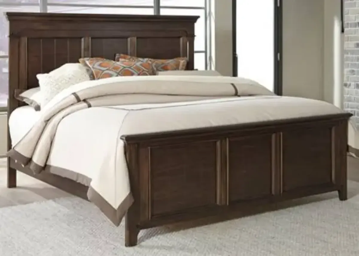 Liberty Furniture Saddlebrook Tobacco King Panel Bed