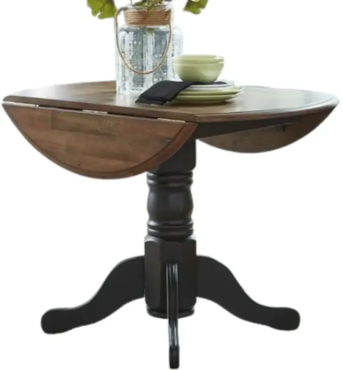 Liberty Furniture Carolina Crossing Antique Honey Dining Table with Black Base