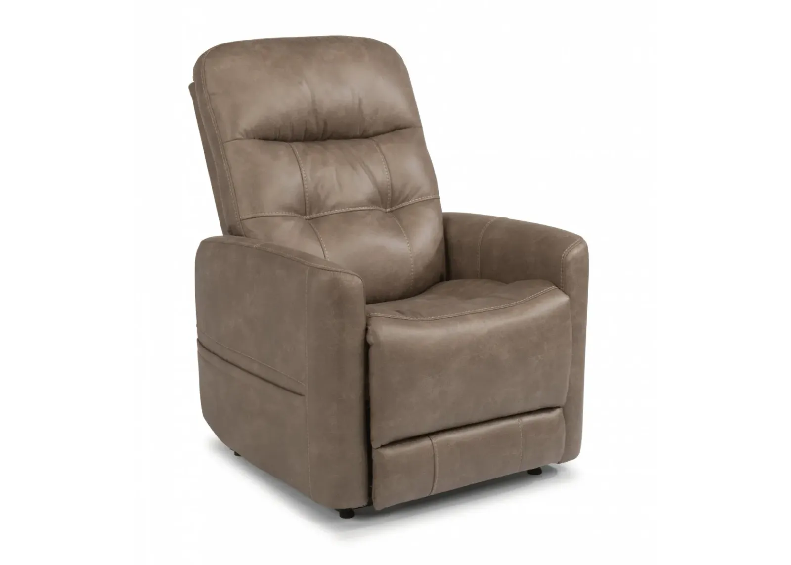 Flexsteel® Kenner Taupe Power Lift Recliner with Power Headrest