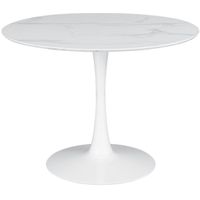 Coaster® Arkell White 30-Inch Round Pedestal Dining Table