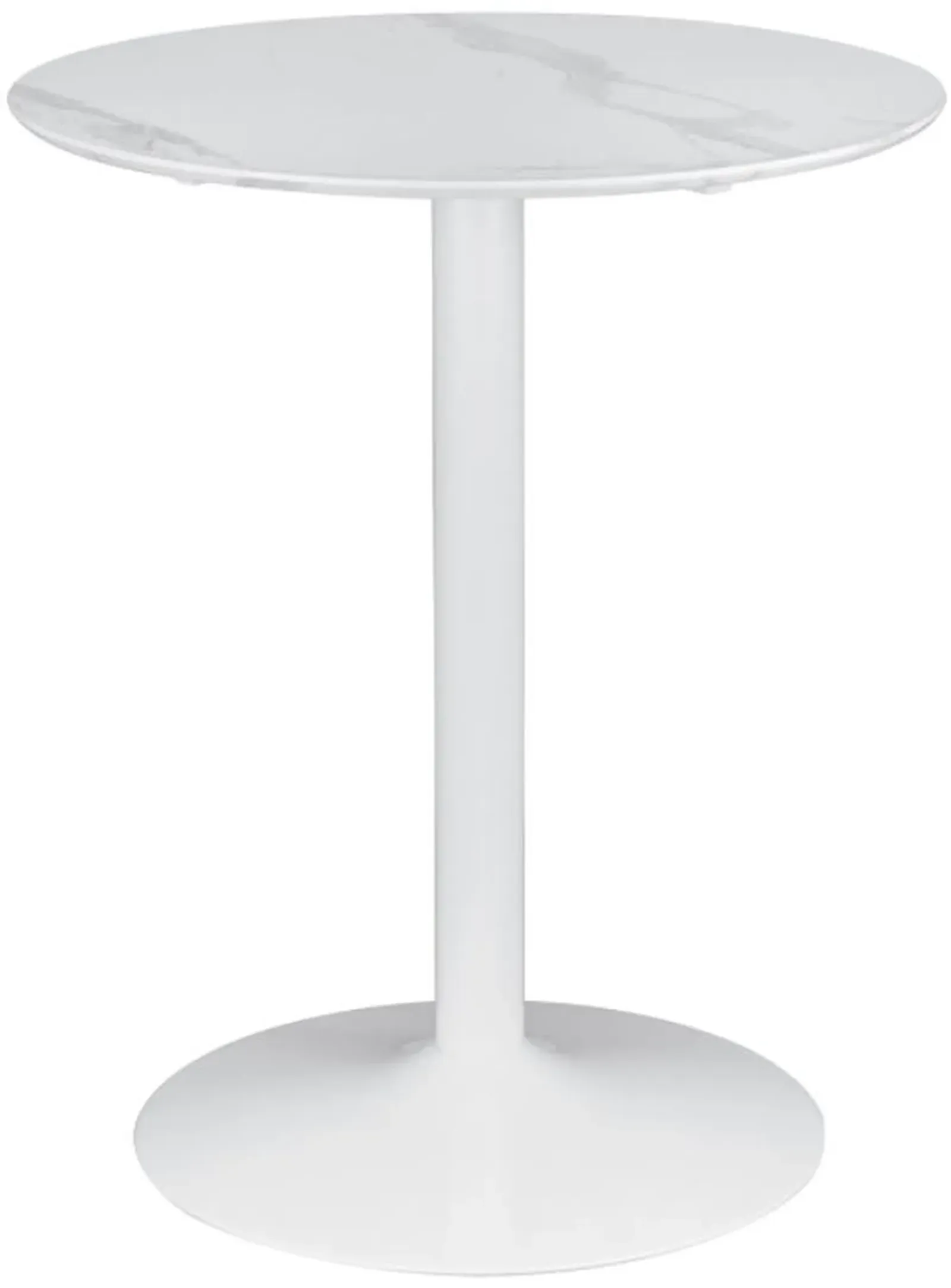 Coaster® Arkell White Round Pedestal Counter Height Table